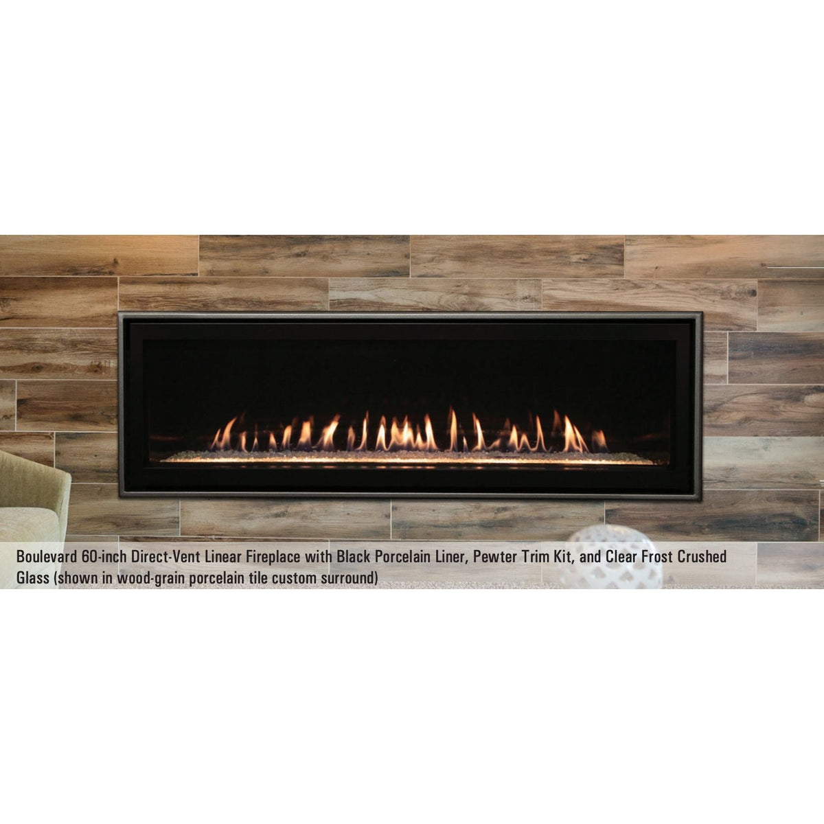 American Hearth Empire Boulevard Direct Vent 60" Fireplace with Multi-Function Remote