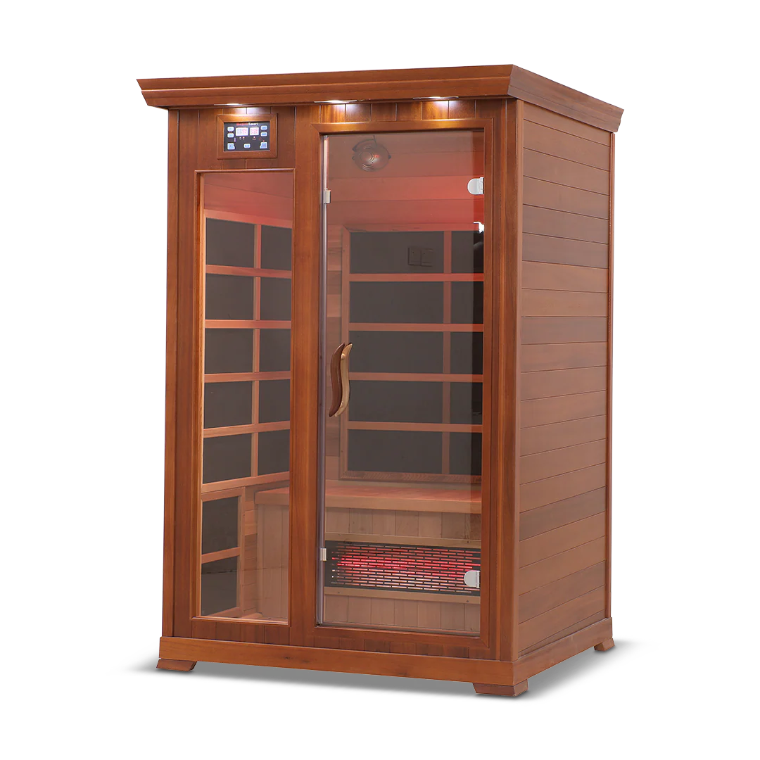 The HealthSmart 2-Person Full Spectrum "Smart" WIFI Infrared Sauna Cedar