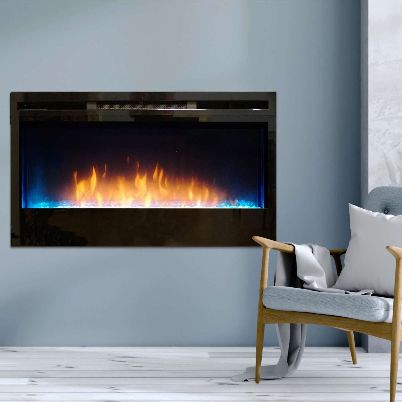 American Hearth Empire Nexfire Linear 74" Electric Fireplace