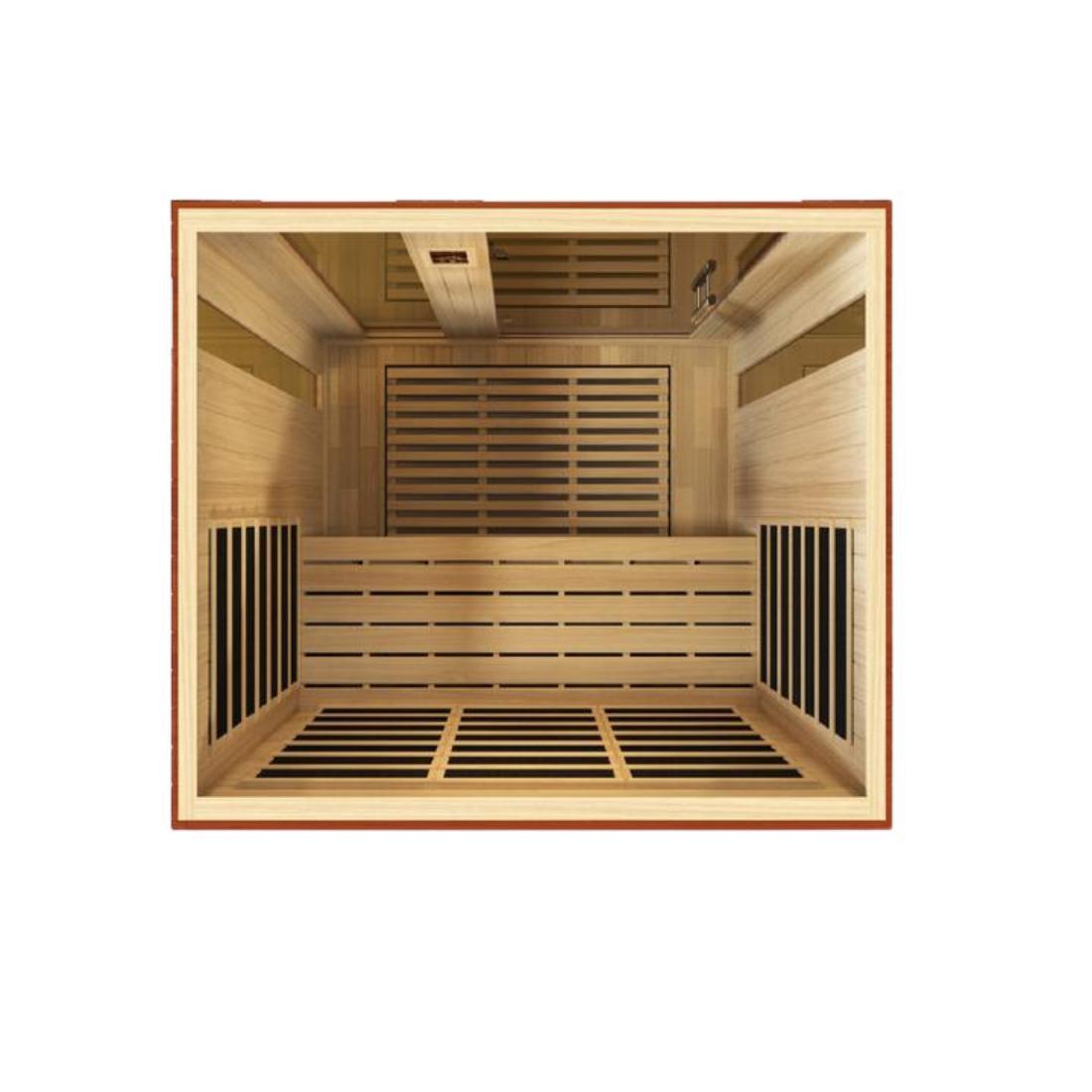 HealthSmart 3-Person Smart WiFi Full Spectrum Infrared Sauna (HS-300-H) Hemlock
