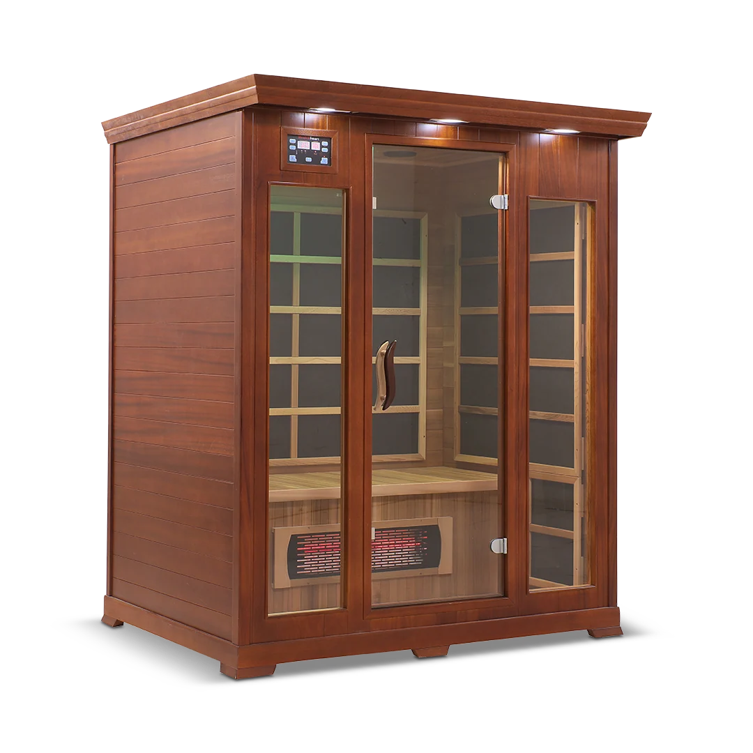 HealthSmart 3-Person Smart WiFi Full Spectrum Infrared Sauna Cedar