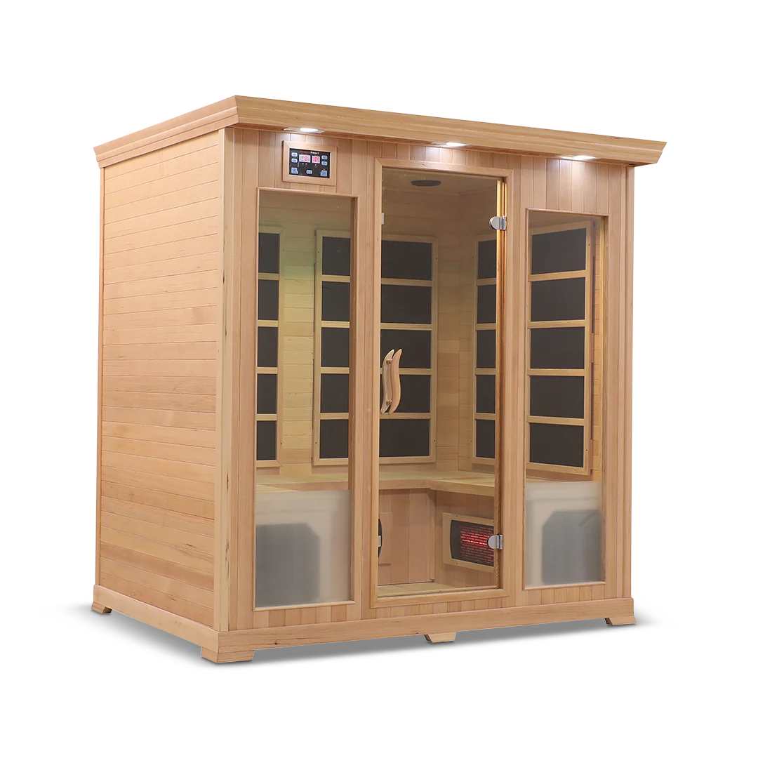 HealthSmart 4-Person Smart WiFi Full Spectrum Infrared Sauna Hemlock