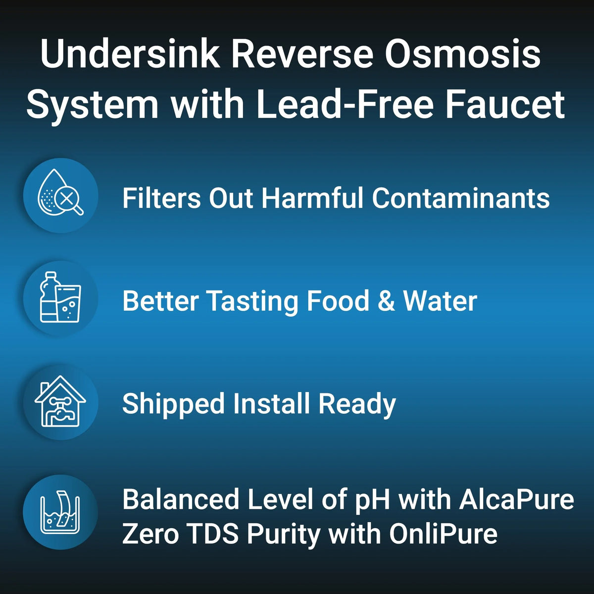 Flash Undersink Reverse Osmosis System with Chrome Lead-Free Faucet