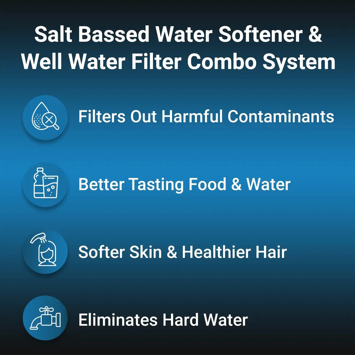 Advanced Water Softener and Well Water Filter Combo
