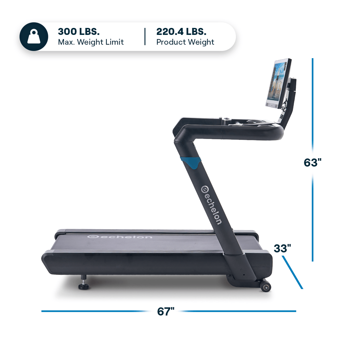 Echelon Stride-8s™ Commercial Smart Treadmill